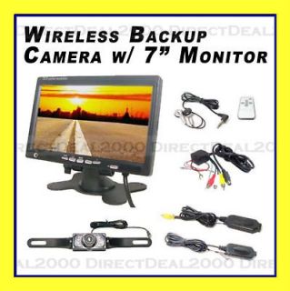 Monitor + Wireless Rearview Backup IR Camera Set