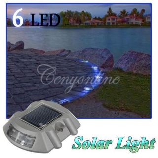 New Solar Power 6 LED Outdoor Road Driveway Pathway Dock Path Ground 