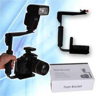 Quick Flip Flash Bracket Grip Camera Flash Arm Holder stand For Canon 