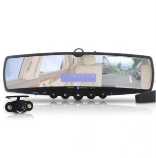Hands free Bluetooth Car Rearview 3.5 Mirror Monitor FM  +Wireless 