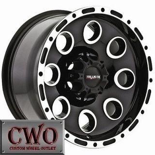 20 Black Ballistic Bullet Wheels Rims 8x165.1 8 Lug Chevy GMC Dodge 
