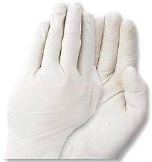 pack, 100 high quality latex gloves with powder   Choose size L