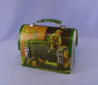 John Deere Lunchbox Dome Lid Box MINATURE Toy Advertizing 