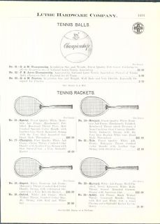 1920 ad D&M Draper & Maynard Lucky Dog Tennis Rackets Ball