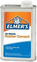 Elmers No Wrinkle Rubber Cement 16 Ounces Craft Liquid Adhesive