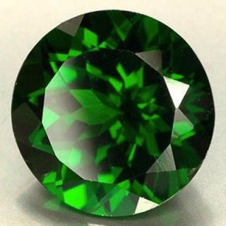 AAA Rated Round Faceted Bright Emerald Green Cubic Zirconia (1mm 20mm)