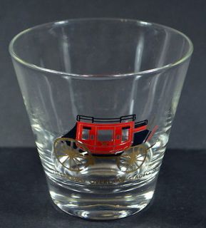 Vintage Wells Fargo Overland Stagecoach Drinking Glass
