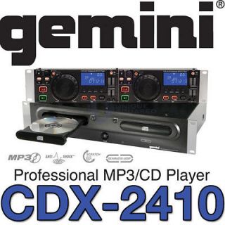 Gemini CDX 2410 Rackmount Dual  CD Player DJ Scratch