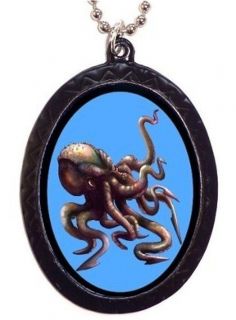 Octopus Sea Creature Weird Whimsical Scary Necklace
