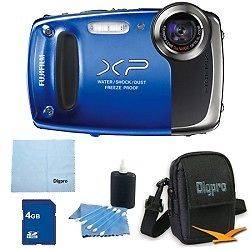 Fujifilm Finepix XP50 14MP CMOS Digital Camera 4 GB Bundle (Blue)