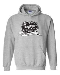 HOODIE Vintage FORD Logo Built Without Your Tax Dollars Detroit Motor 