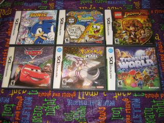 Lot of 6 Boy Games for DS / DSi   Pokemon   Lego   Cars + More # 132 