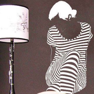 DECO ART GIRL LADY MODERN GIANT VINYL WALL ART LARGE STICKERS DECALS 