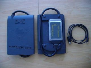 slim PORT SuperDisk PCMCIA Drive External 120MB 1.44MB