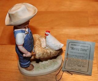   FIGURINE #1501 MORNING CHORES PORCELAIN Homco Home Interior and Gifts