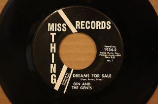 GIN & GENTS Boy And Girl DREAMS FOR SALE Northern Soul 45 on MISS 