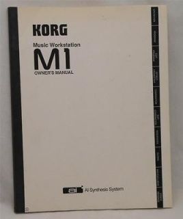 KORG M1 ORIGINAL OWNERS MANUAL 135 PAGES owners book KEYBOARD MUSIC 