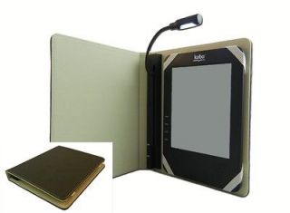 Kobo Borders Chapters Wi Fi eReader Case w/ Built in NEVER LOSE Light 