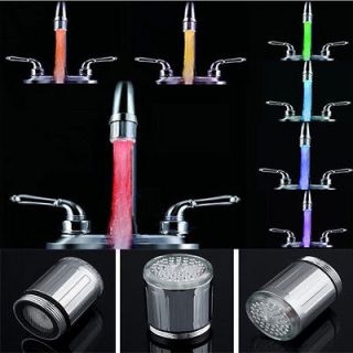 Colors LED Light Faucet Glow Tap Water Shower Automatic Changing 