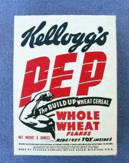 1950 BABE RUTH Kelloggs PEP CEREAL BOX with Premium RING & AD PROOF
