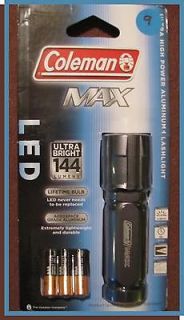   COLEMAN “MAX” Ultra High Power Aluminum flashlight… 144 Lumens