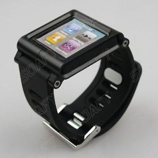 Black Color New LunaTik multi touch watch band for ipod nano 6