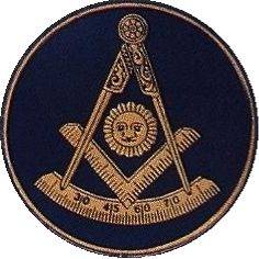 Masonic Past Master Car Auto Emblem (Dark Blue)