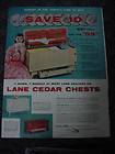 1956 Lane Cedar Chests Furniture Ad save  Vintage