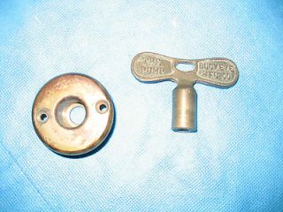 Antique Gas / Water Valve Key Brass Buckeye Pump Mfg Co Cols Ohio