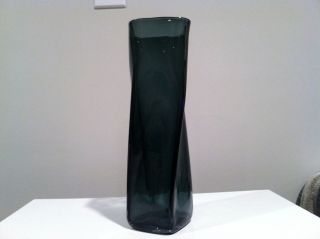 Blenko Glass Twisted Vase 5835 Designed by Wayne Husted c 1958 Made 1 