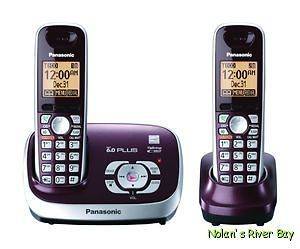   KX TG6572R DECT 6.0 Cordless Phone Answering System Wine Red KXTG6572R