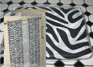 84 SAFARI Panels Curtains ZEBRA Animal Print Black & White SET