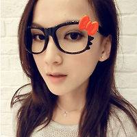 Cute Nerd Glasses Frames Bow Tie Knot Cat Eyes Style For Girls Lady No 