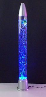 LED bubbling water motion Rocket lamp Vase Aquarium