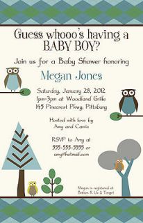 Dwell Studios Owls Baby Shower Invitations   YOU PRINT   Matches 