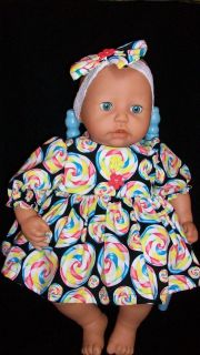 PIECE LOLLIPOP DRESS SET FOR 18 BABY ANNABELL DOLL