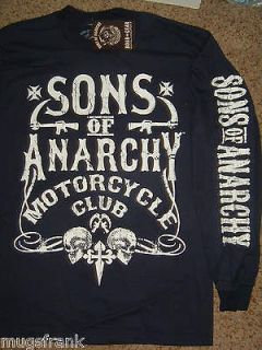 Sons of Anarchy SOA Motorcycle Club Tv Show Long Sleeve Shirt Nwt