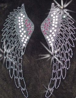 iron on pink angel wings