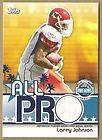 LARRY JOHNSON 2007 07 TOPPS ALL PRO   PRO BOWL AUTHENTIC WORN JERSEY 