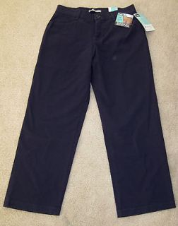 Lee At The Waist Relaxed Fit Pants, Navy Blue, Size 8 Long, Stretch 