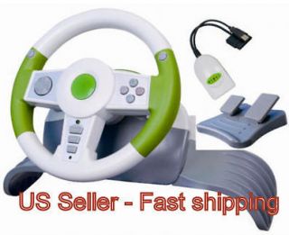 New 4 in 1 Wireless Steering Wheel for xbox360, PS3, PS2, PC   free 