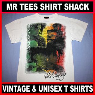 Bob Marley Zion Reggae Music White T Shirt Small