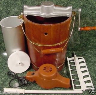 Old Fashioned ICE CREAM MAKER 6QT Electric or Hand NEW