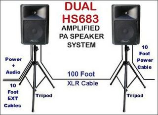 HISONIC DUAL 240 WATT PA PUBLIC ADDRESS SYSTEM + UHF LAPEL + HEAD 