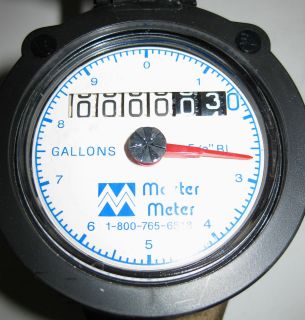 Master Meter AWWA Brass Body Water Meter 5/8 x 3/4 US Gallons, #BL05 