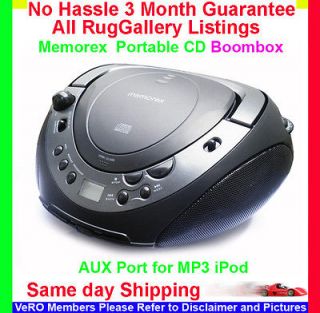 Memorex MP8806 Portable AM/FM CD Boombox Player Radio Disc Audio AUX 
