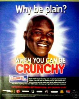 2002 Nestle Crunch Candy Bar Shaq Basketball Memorabilia Sports 
