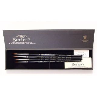 WINSOR AND NEWTON SERIES 7 SABLE BRUSH SET of FOUR BRUSHES