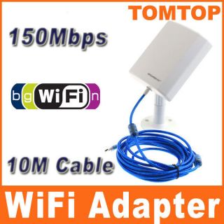 Outdoor Long Range USB 150Mbps Wifi Wireless Adapter with Antenna 10m 