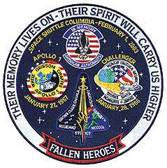 Fallen Heroes   Space Program Patch   12 Circle